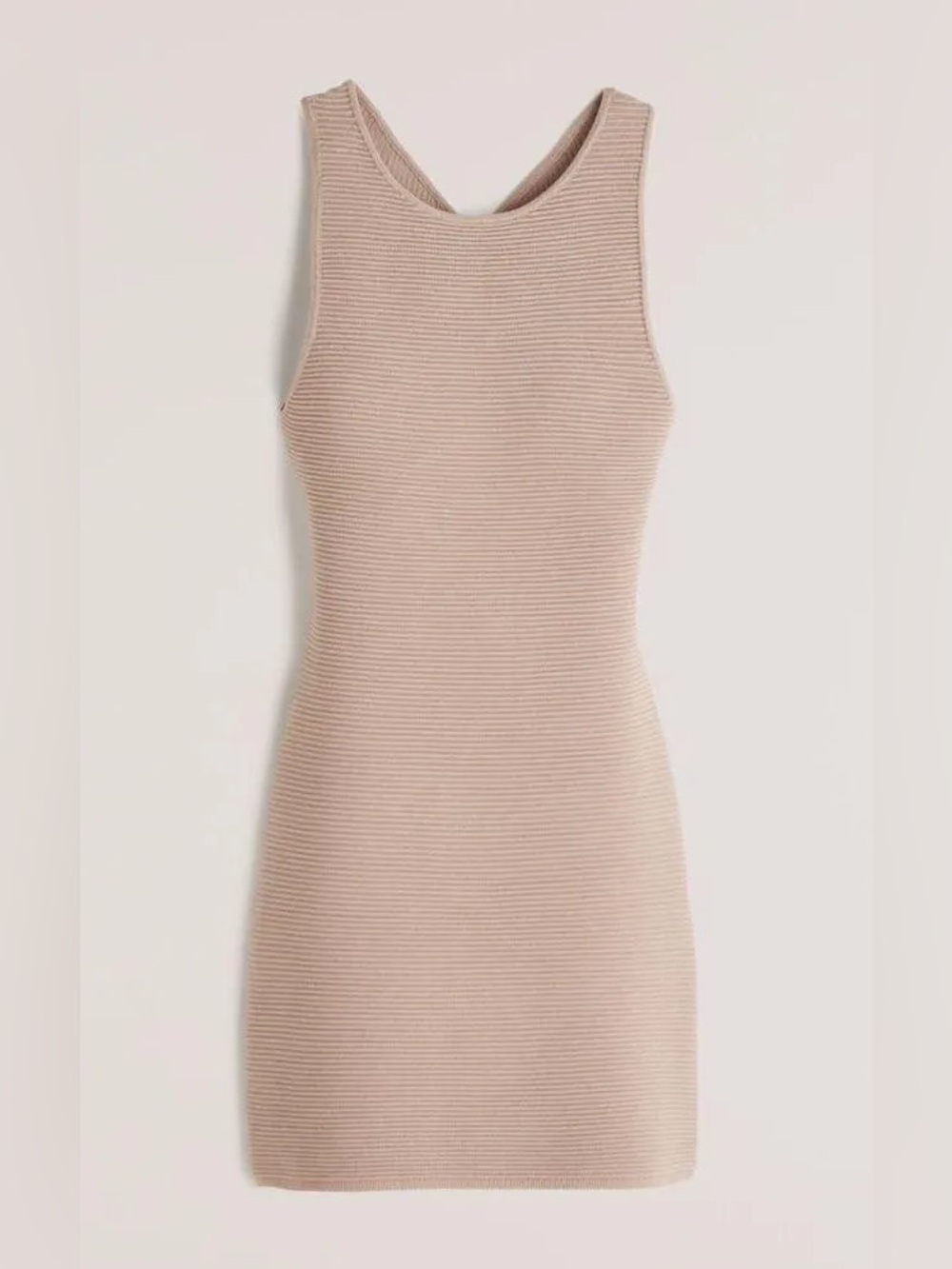Abercrombie & Fitch Scuba Cross-Back Ribbed Knit Mini Dress